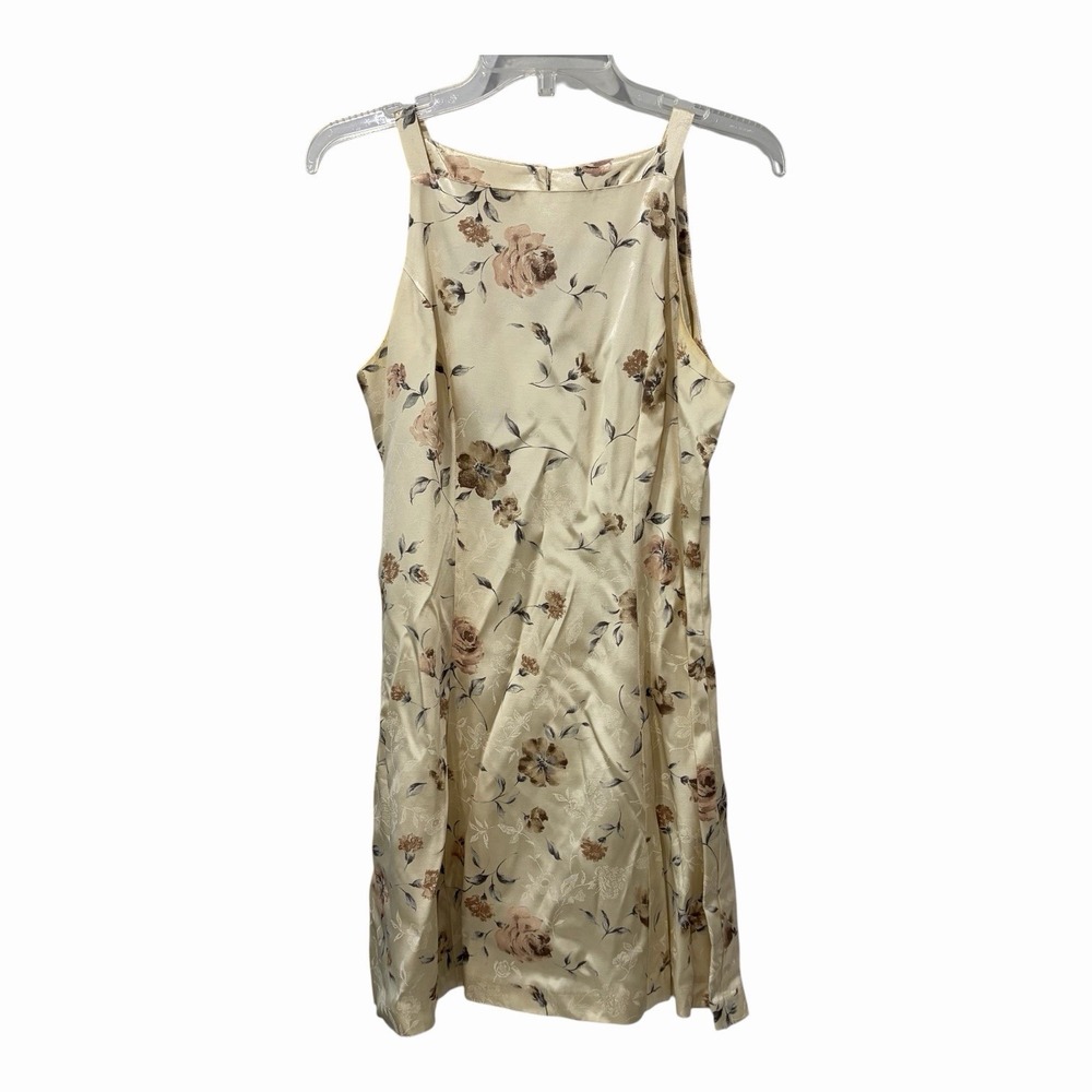 Breakin Loose Womens Mini Dress Yellow 9/10 Floral Romantic 90s Y2K Vintage